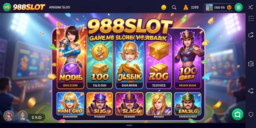 Tampilan gameplay menarik dari 988SLOT dengan slot yang memukau.