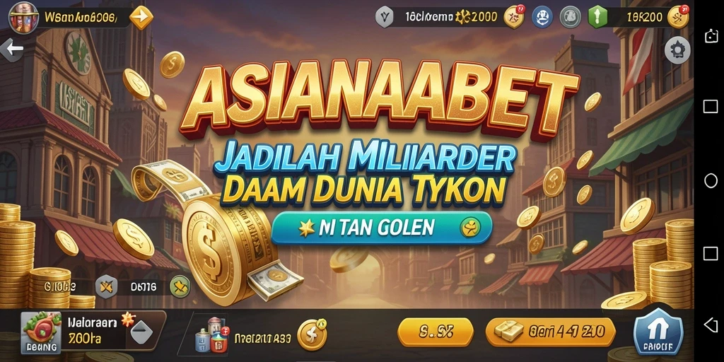 Tangkapan layar gameplay ASIANABET yang menunjukkan suasana bisnis yang dinamis.
