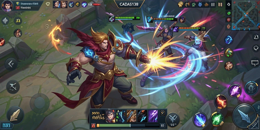 Tampilan gameplay seru di arena pertarungan CADAS138.