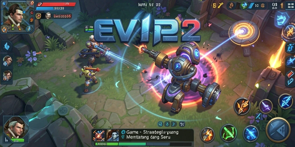 Tampilan gameplay menarik dari EVIP2 yang menunjukkan strategi yang seru.