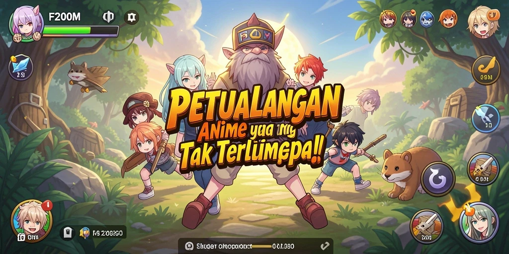 Tampilan gameplay F200M yang menakjubkan dengan karakter anime