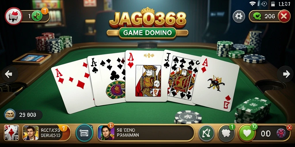 Tampilan gameplay seru di JAGO368 dengan berbagai mode Domino.