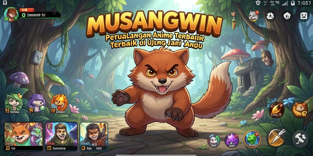 Gameplay menarik dengan karakter Anime yang beragam di MUSANGWIN.