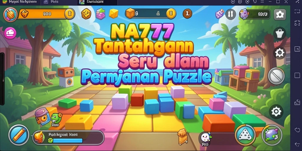 Tampilan gameplay NA777 yang penuh warna dan menantang.