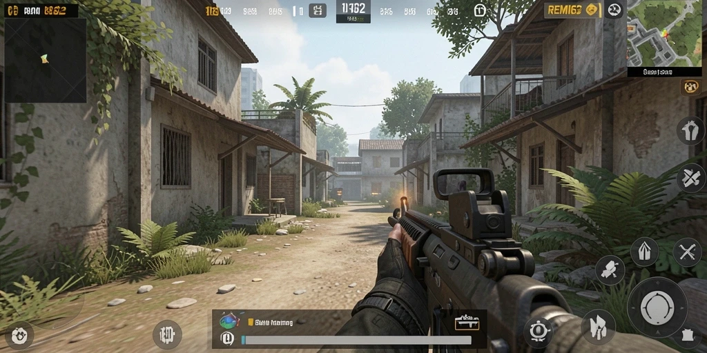 Tangkapan layar menampilkan aksi seru dalam permainan FPS.