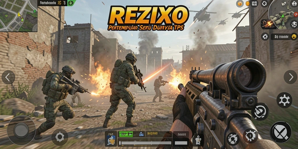 Tampilan menarik dari gameplay REZIXO yang menegangkan.