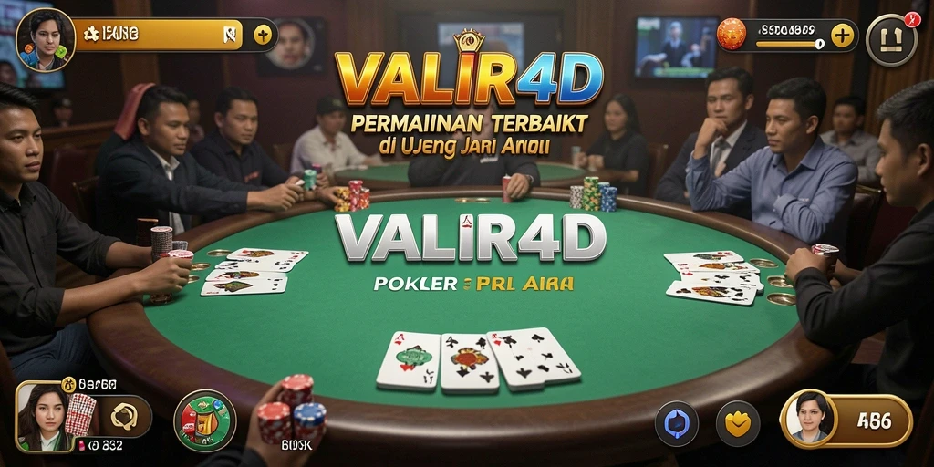 Tampilan gameplay VALIR4D dengan fitur poker yang menarik.